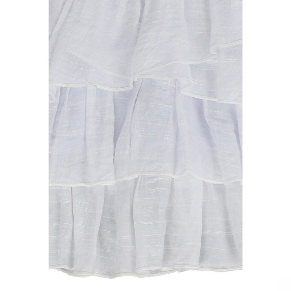 White Super Soft Ruffles Dress {Sissymini} - Picture 3 of 4